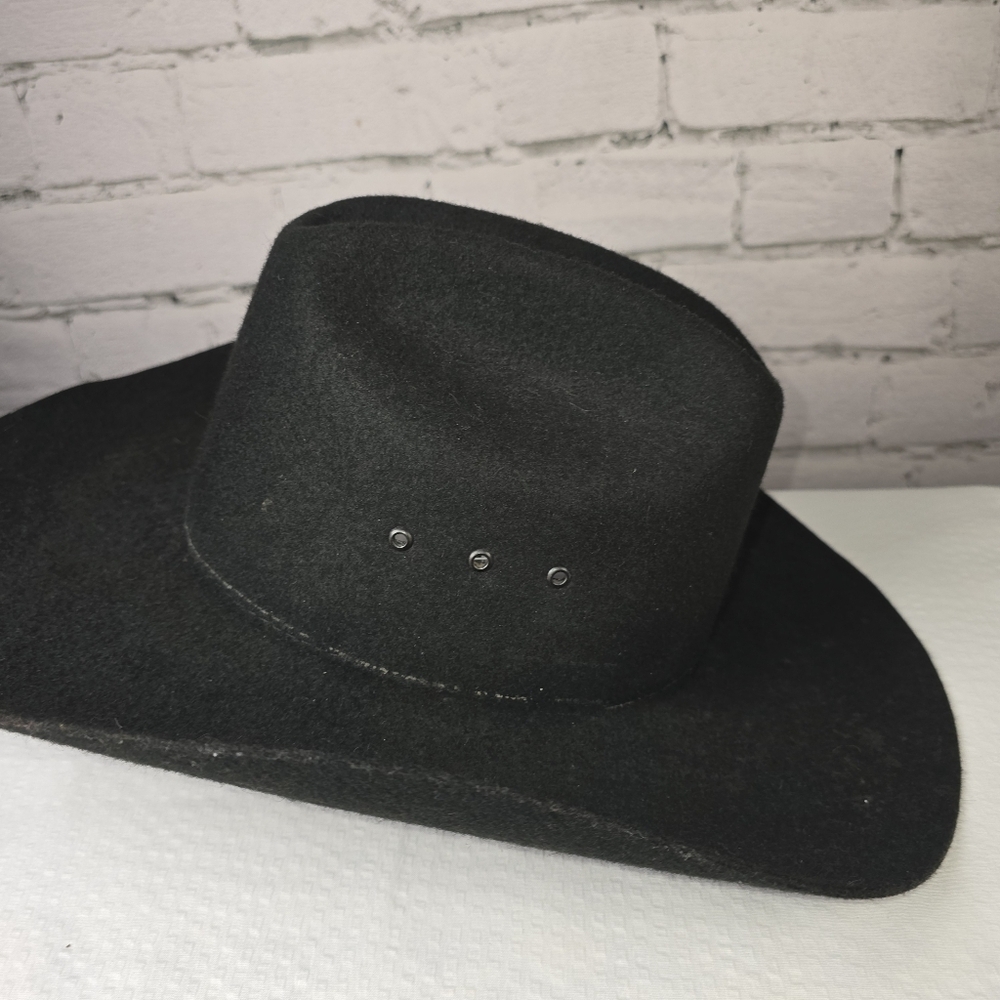 Golden Line Old West Black Felt Cowboy Hat Size 7